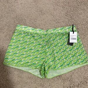 Kendall & Kylie Green Patterned Swim Coverup Shorts